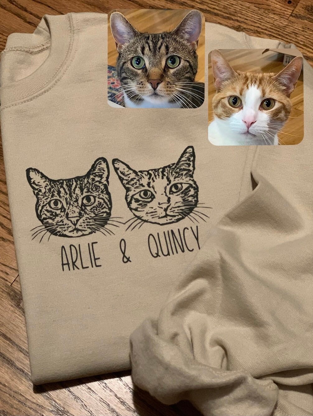 Custom Pet Portrait Crewneck Sweatshirt Personalized Pet - Etsy