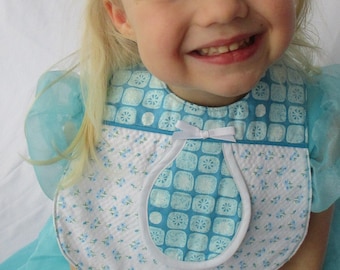 Blue floral bib