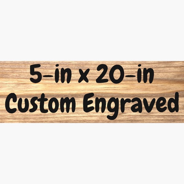 Personalized Wood Sign 5" x 20" CNC Carved on Reclaimed wood with Resin Epoxy Inlay