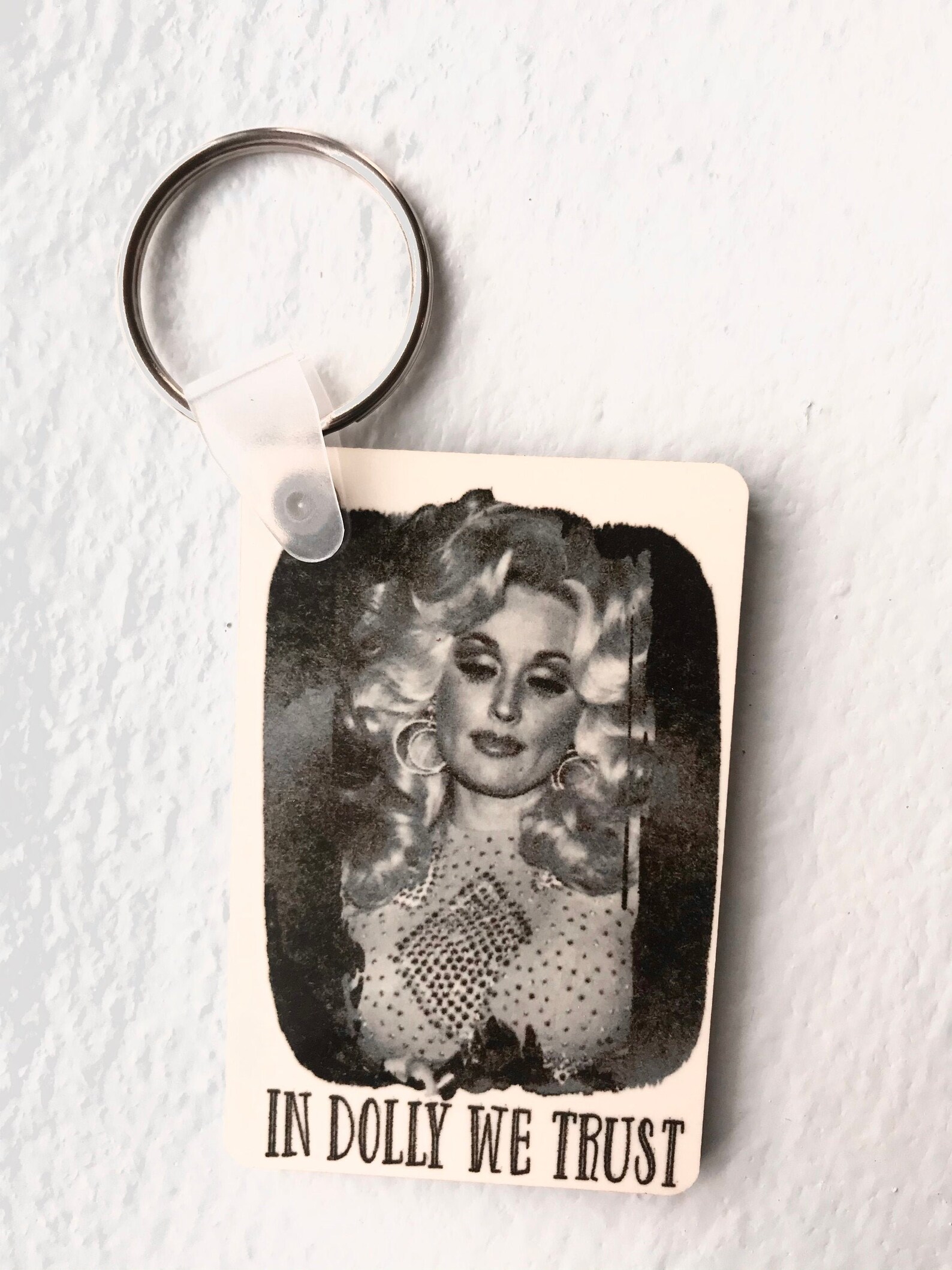 In Dolly We Trust Keychain Dolly Parton Dolly For President Etsy