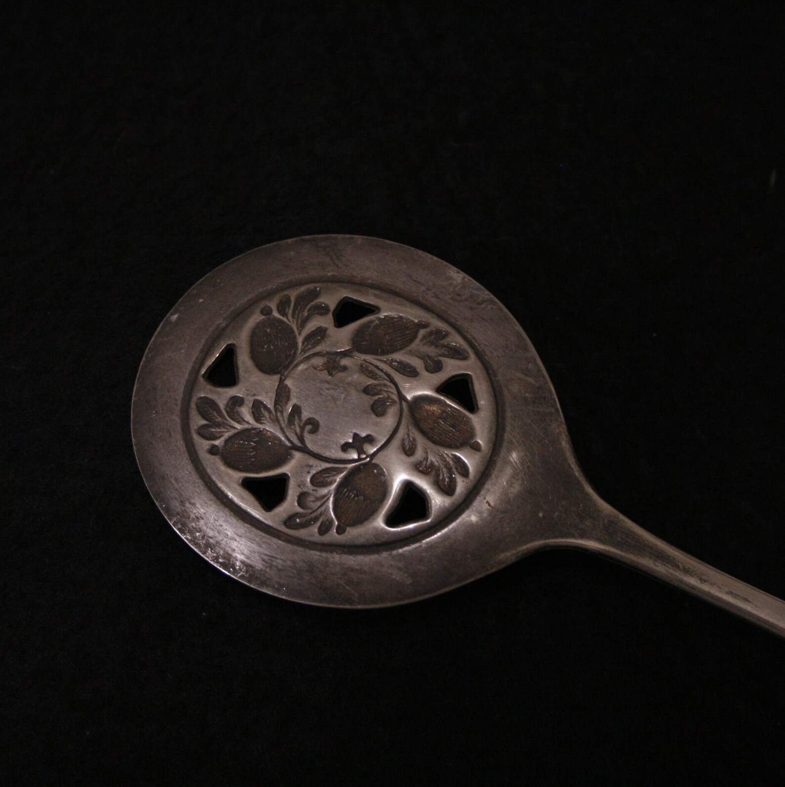 Silver Cranberry Serving Spoon Vintage Berry Spoon Large Serving Spoon ...