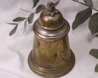 Vintage metal jar with lid Metal container for storage