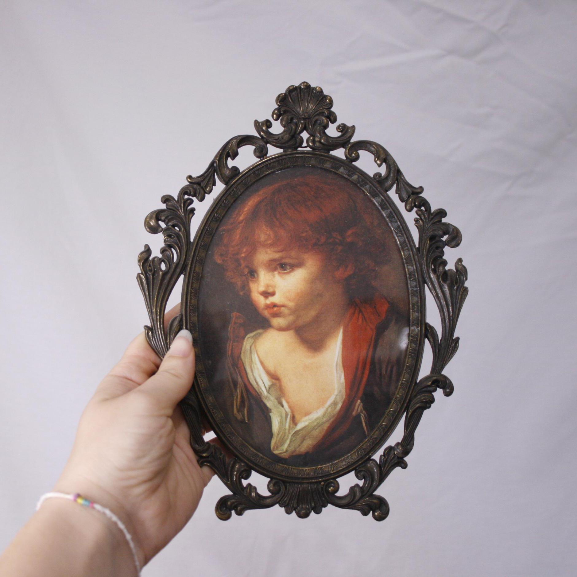 Oval Photo Frame Holder Vintage Decor Home Collage Decorative Picture Resin Baroque