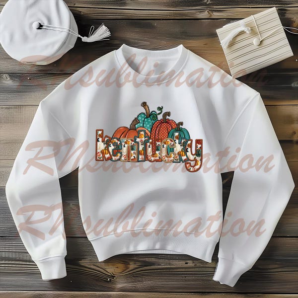 DTF Fall Kentucky Faux Embroidered Look Transfer