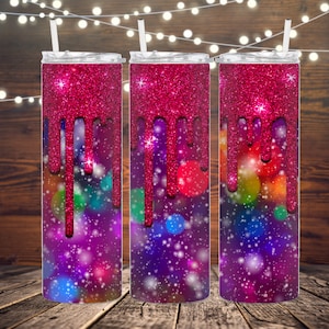 20oz Burgandy Glitter Style tumbler