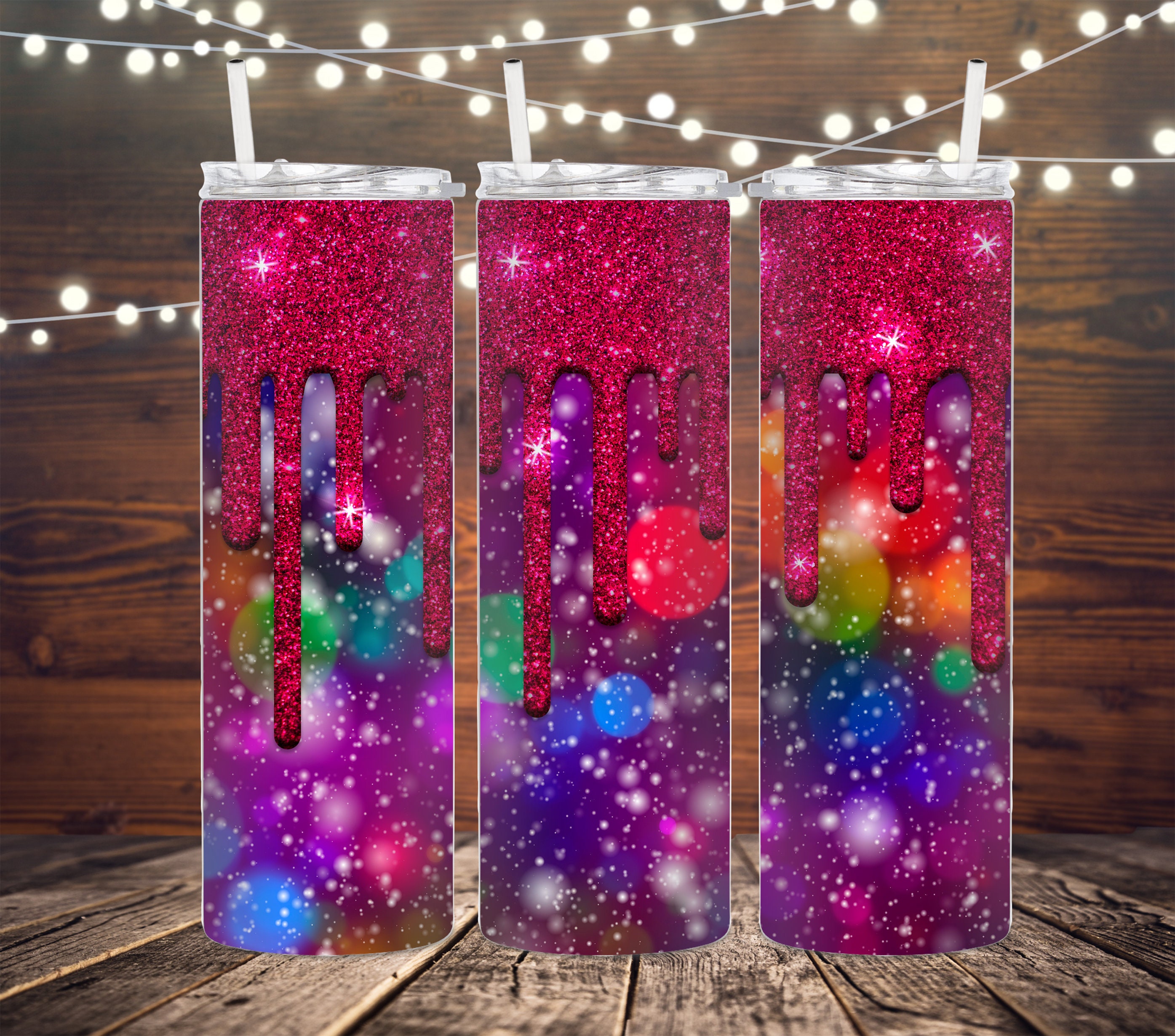 20oz Burgandy Glitter Style tumbler #673