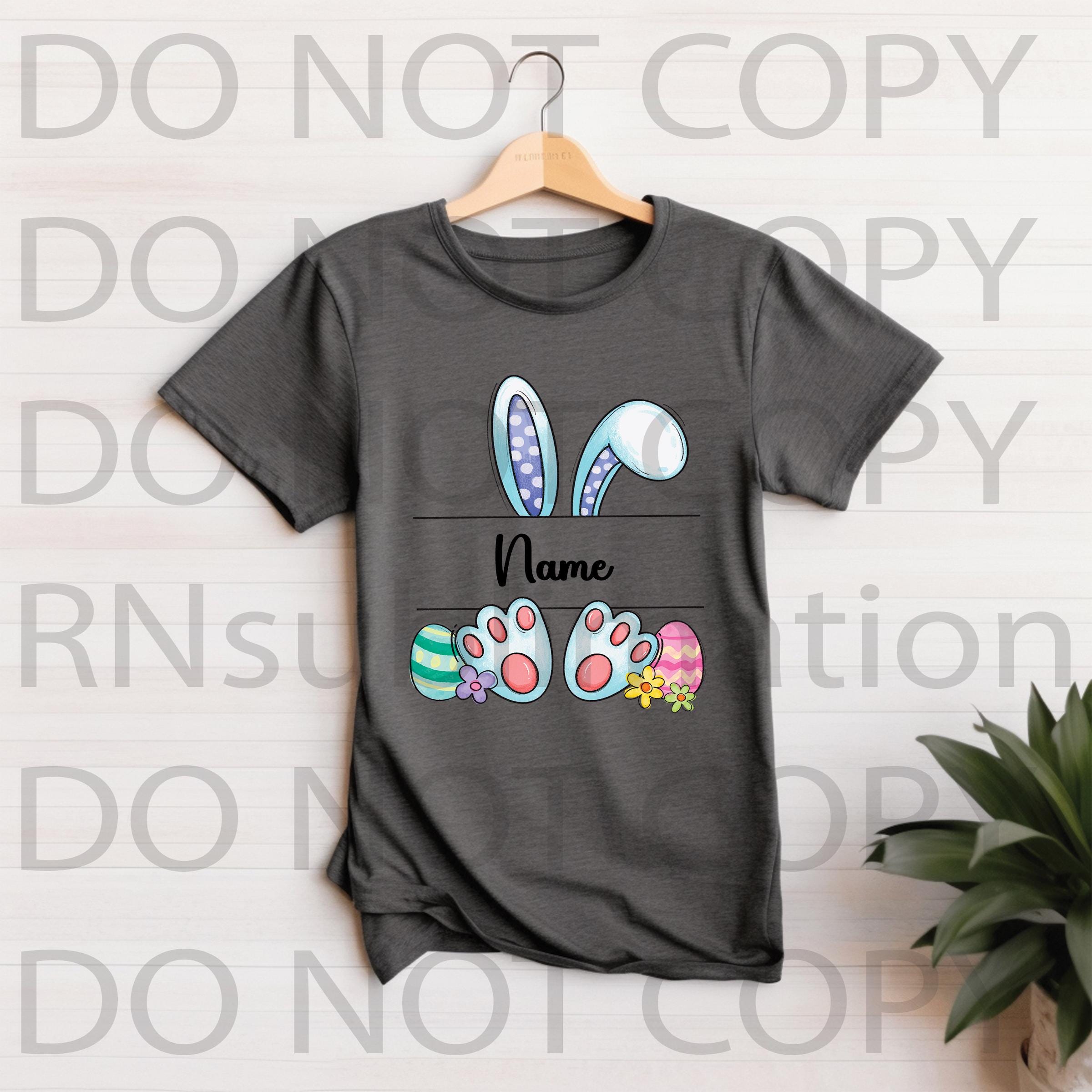 DTF Personalized Easter Bunny Transfer Ready to Press #826