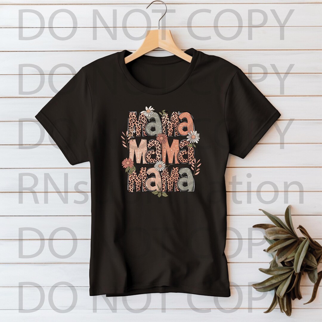 DTF Mama Mama Mama Transfer Ready to Press Leopard Print - Etsy