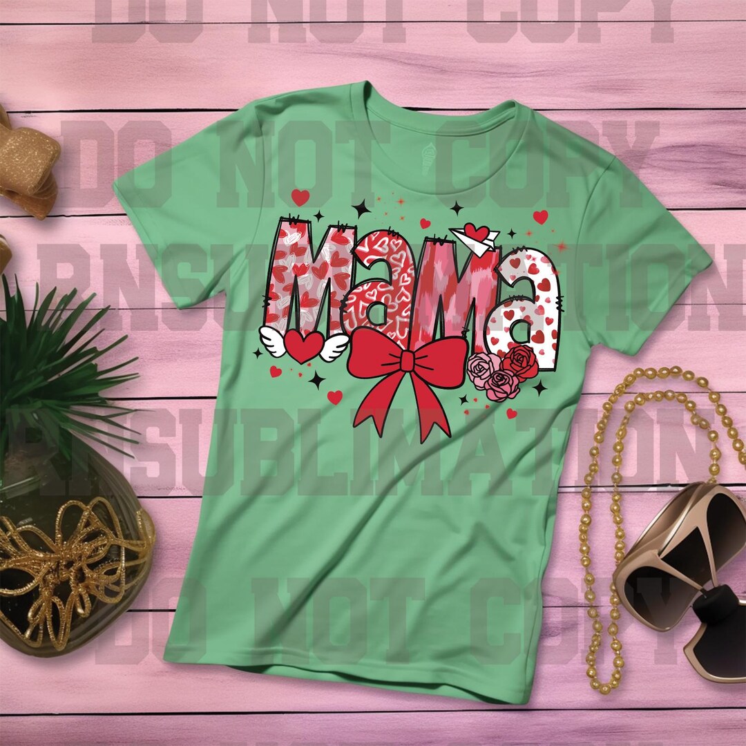 DTF Valentine Mama Transfer Ready to Press - Etsy