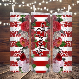 20oz Red Rose Tumbler