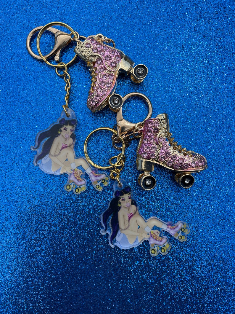 Roller Skate Keychain Etsy
