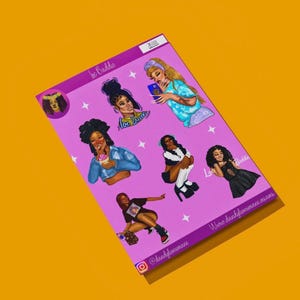 Black Girl Sticker Sheet: Loc Baddie Waterproof Stickers (12-pc)