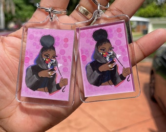 Haitian Doll Acrylic Keychain