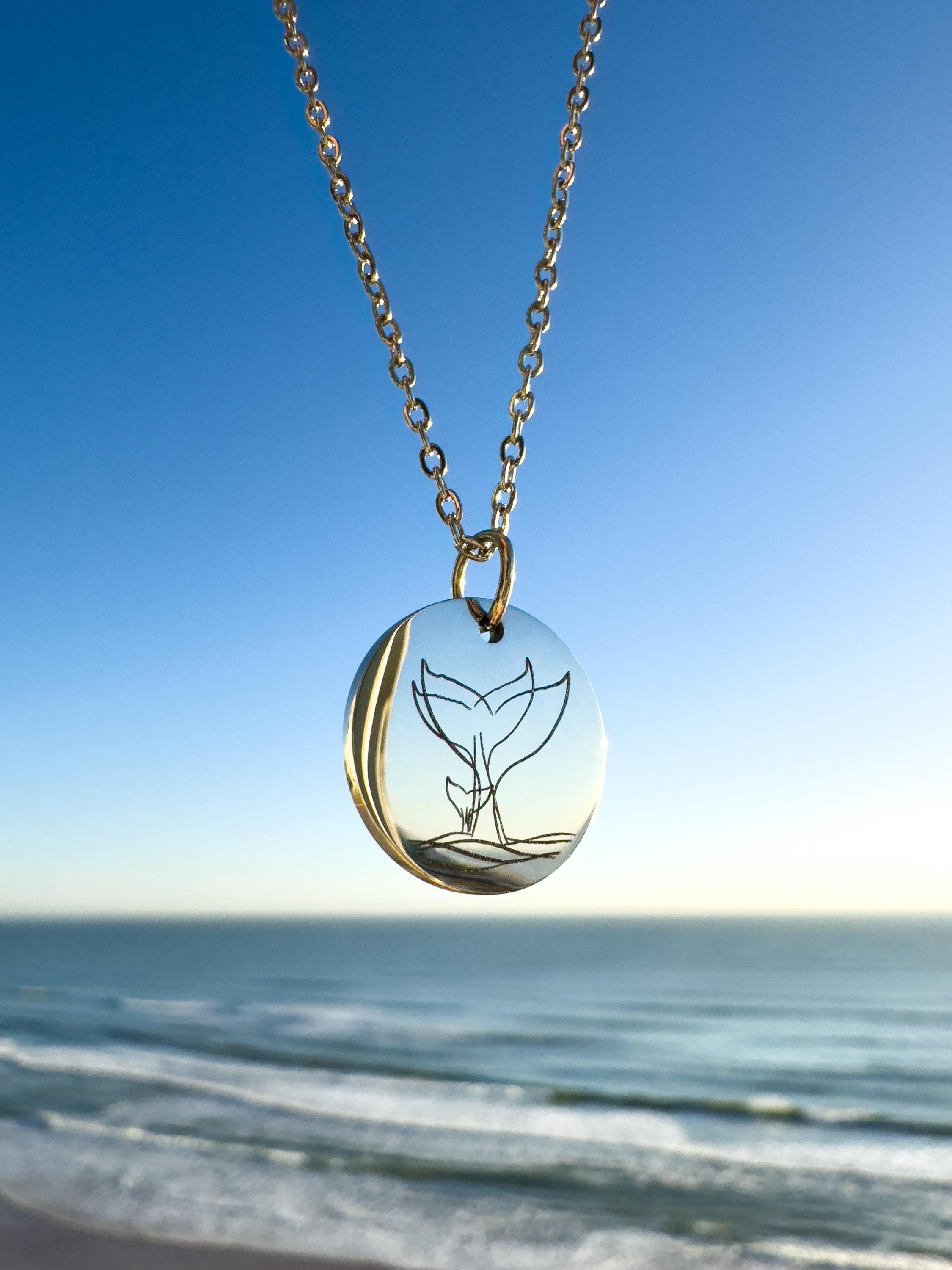 Collana Con Coda Di Balena In Argento Sterling 925 - Ciondolo - Foto 4