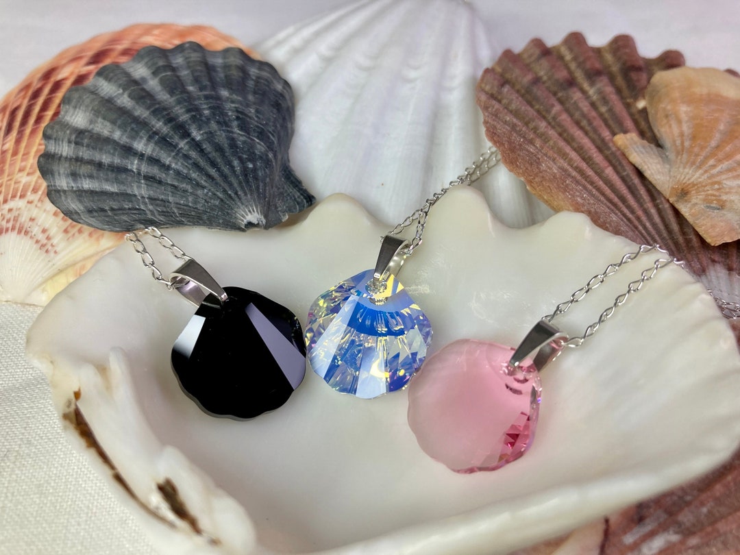 Swarovski Seashell Necklace - Etsy