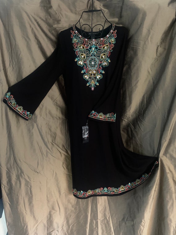 Brand new 1990s INC Dress lovely embroidery and rh