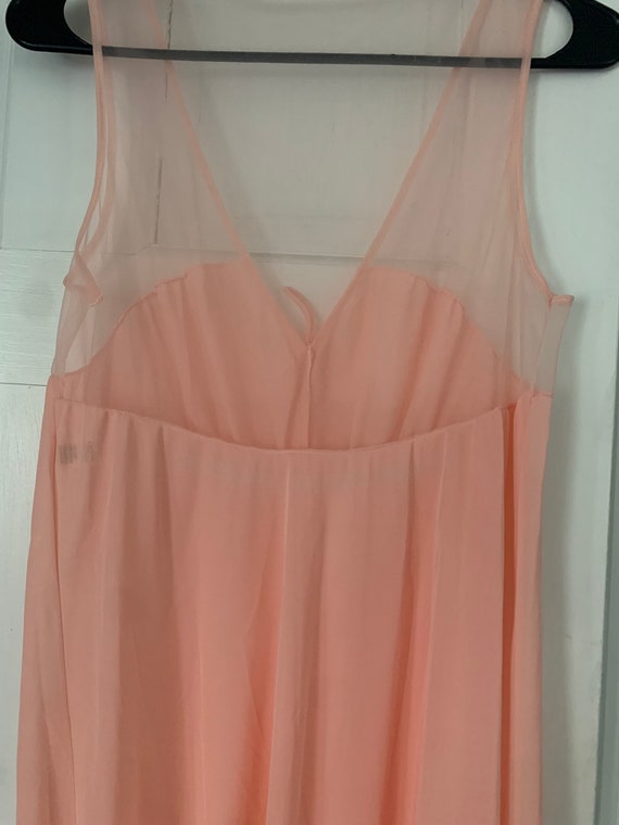 Peach nylon 1960s nightgown