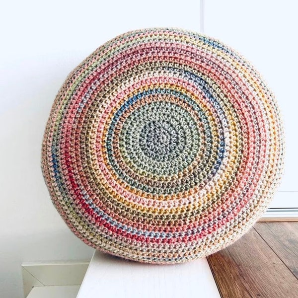 Easy Crochet Pouf Pattern for Beginners