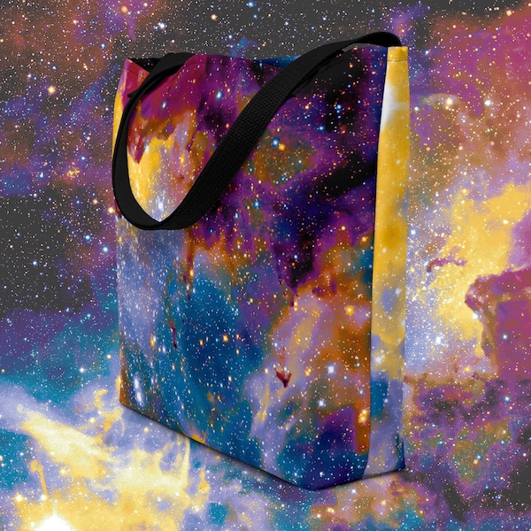 Nebula Space Galaxy Tote Bag Mystic Universe Spiritual All Over Print Celestial Bag