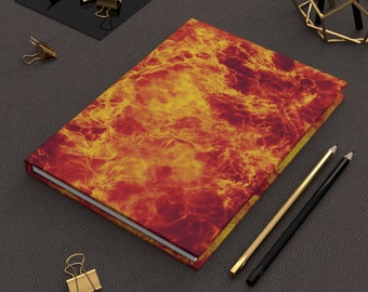 Inferno Teller「Make The Burn」 CD ブロマイド Inferno Red Fire Flame All Over Print Textured Hardcover