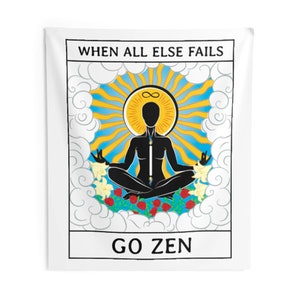 Go Zen Tarocchi Meditazione Arazzi da parete per interni Infinito spirituale Sole Buddha Stregonesco Occulto Arte da parete