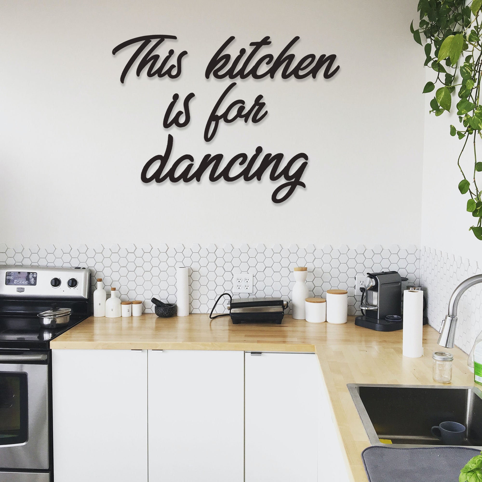 Kitchen Wall Décor Quote Wall Art Kitchen Sign Typographic Etsy