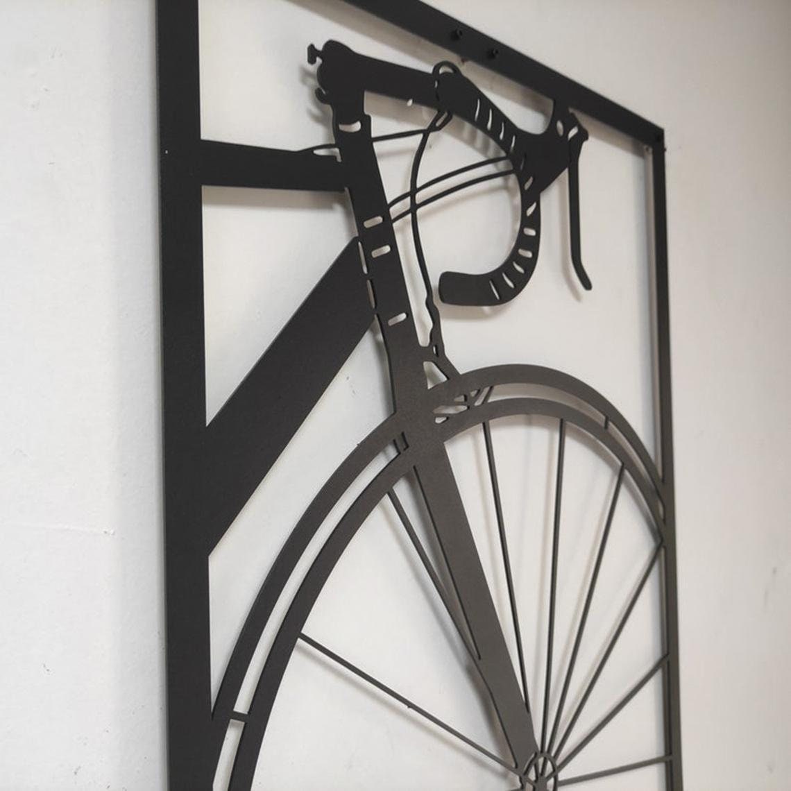 Bicycle Metal Wall Art Black Vintage Bike 70cm x 45cm Etsy