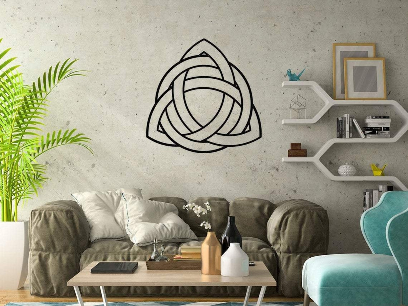 Celtic Trinity Knot Wall Décor Irish Triquetra Metal Wall Etsy UK