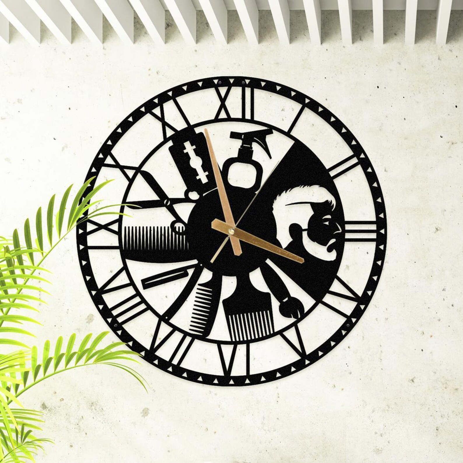 Hairdresser Wall Clock Hair Salon Wall Clock Hair Salon Wall Etsy