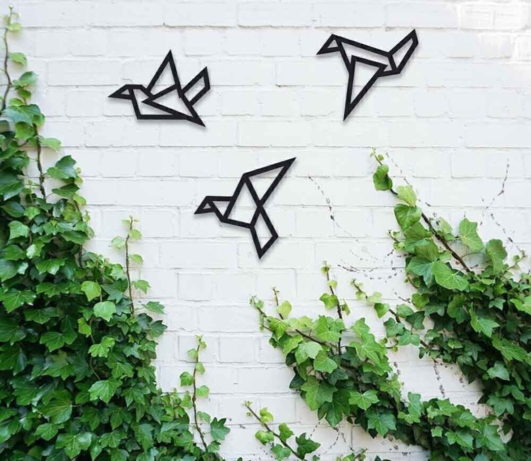 Freedom Flight Metal Bird Wall Art Set, Outdoor Garden Decor, Rustic ...