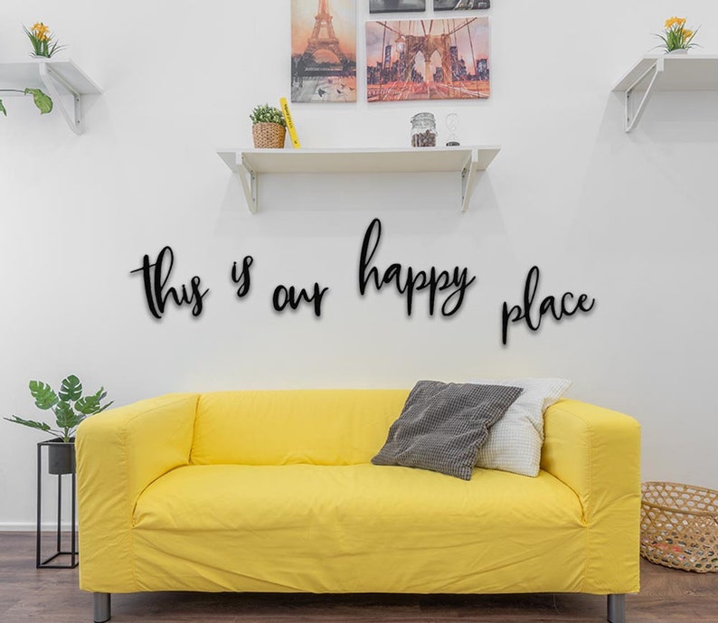 This is Our Happy Place Metal Wall Art Wall Hanging Quote Etsy UK