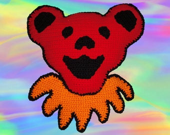 Dead Head Bear Pillow crochet pattern