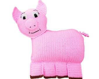 Dieses kleine Schweinchen Kissen Häkelanleitung