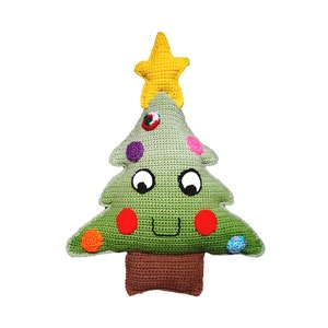 Weihnachtsbaum Kissen Häkelanleitung