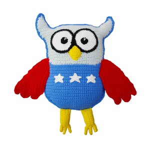 Patriot Owl Pillow crochet pattern
