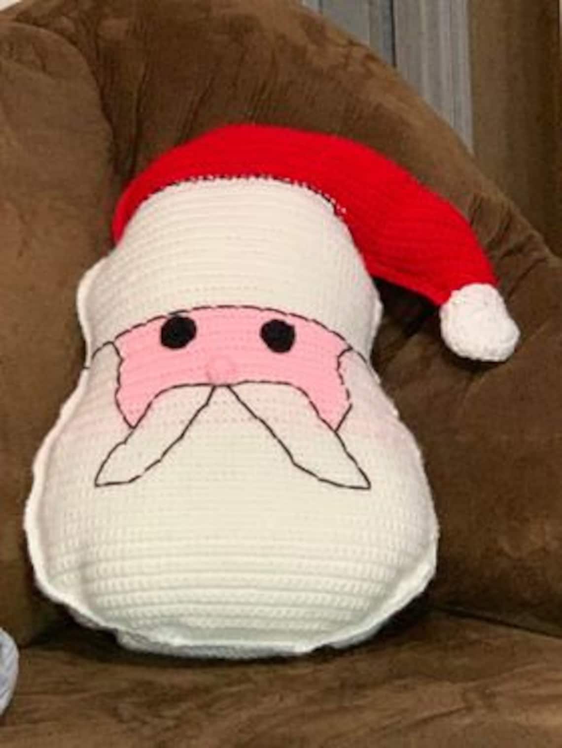Santa Pillow Crochet Pattern Etsy