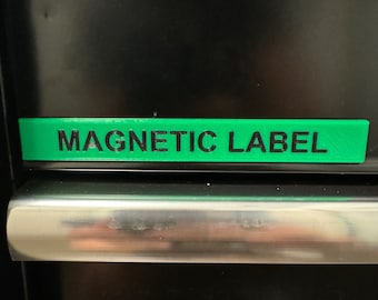 Customizable Magnetic Label, Personalized Text