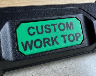 Milwaukee Packout Label - Dessus de travail personnalisable