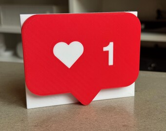 Icône J'aime les médias sociaux - Impression 3D, pose libre, affichage
