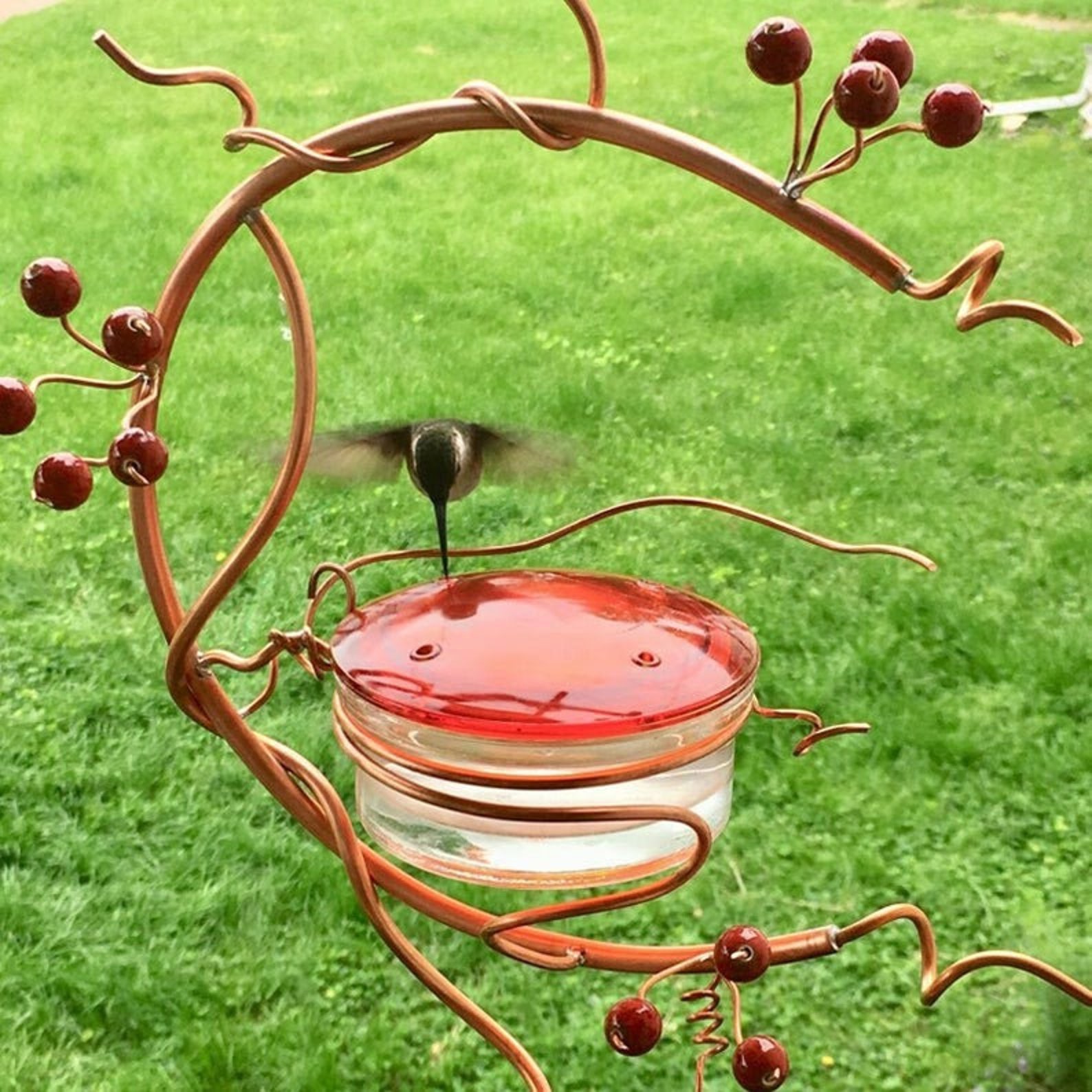 Squirrelproof Bird Feeder Copper Hummingbird Feeders Etsy