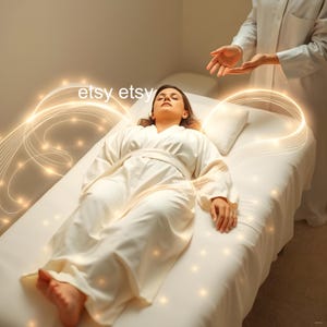 Energy Healing Session – Divine Light Flow – Spiritual Reiki-Inspired Art for Wellness Spaces