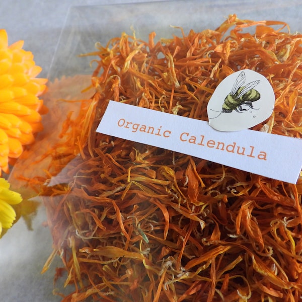 Dried Organic Calendula Petals 6g  natural confetti, wedding,,soap making, candle making, edible