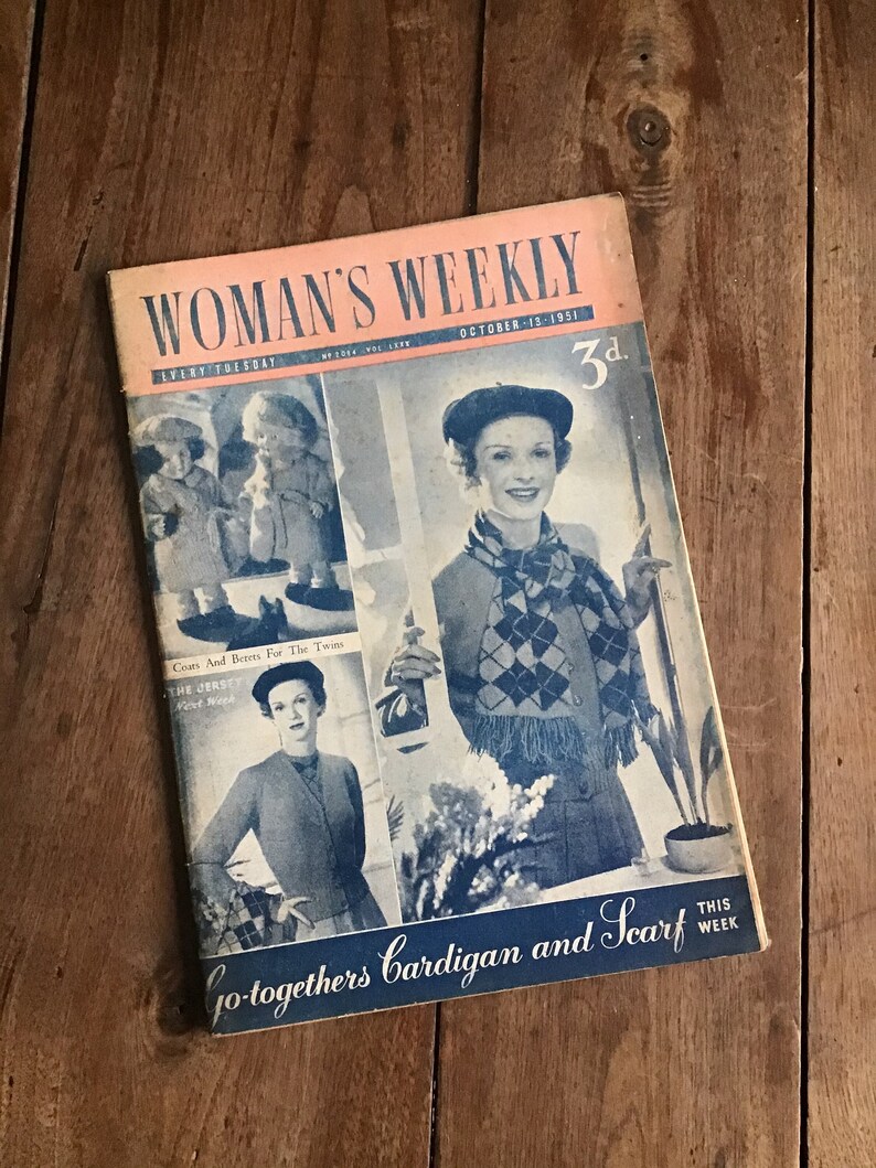 Womans Weekly Zeitschriften aus den 1940er und 1950er Jahren, Mid Century Original Englisch Bild 3