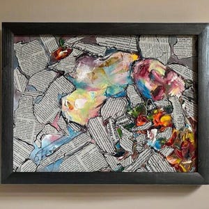 Textured Angel Painting: Abstract Impasto, Ukrainian Ethereal Art image 18
