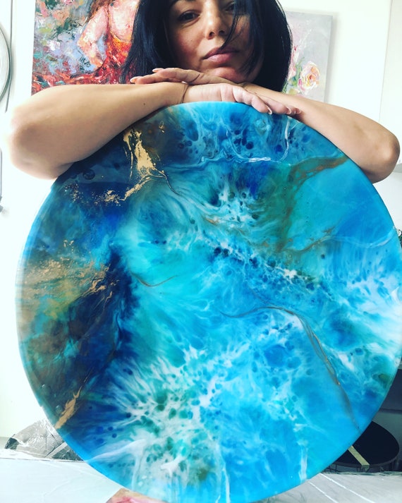 Table Top сoffee Table Epoxy Resin Table Side Table Agate Etsy