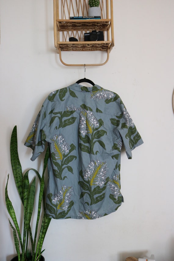 90s Vintage Hawaiian Short Sleeve Hula Retro Surf… - image 2