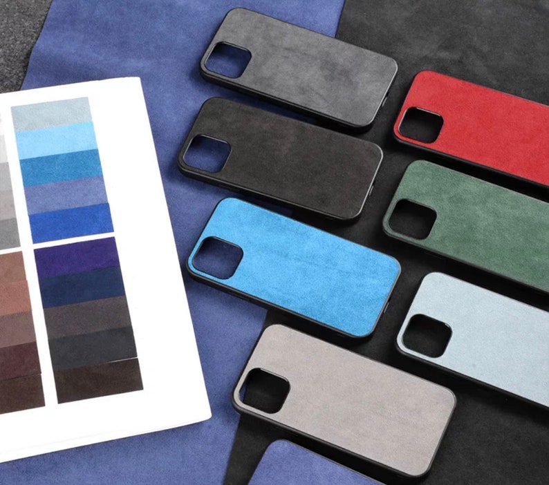Luxurious Italian Alcantara Case for iPhone 12 Pro Max 11 Xr X Xs Max 6s 7 8 Plus Luxury Artificial Leather Business Phone Cases SE2 Cover