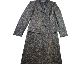 Liz Claiborne 2-delig rokkostuum maat 4 met dierenprint en riem