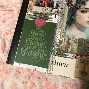 Christmas Altered Composition Journal Set Two Journals Junk Journal