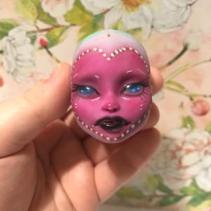 OOAK custom doll head, monster high doll repaint, HEAD ONLY, twyla doll repaint, art doll